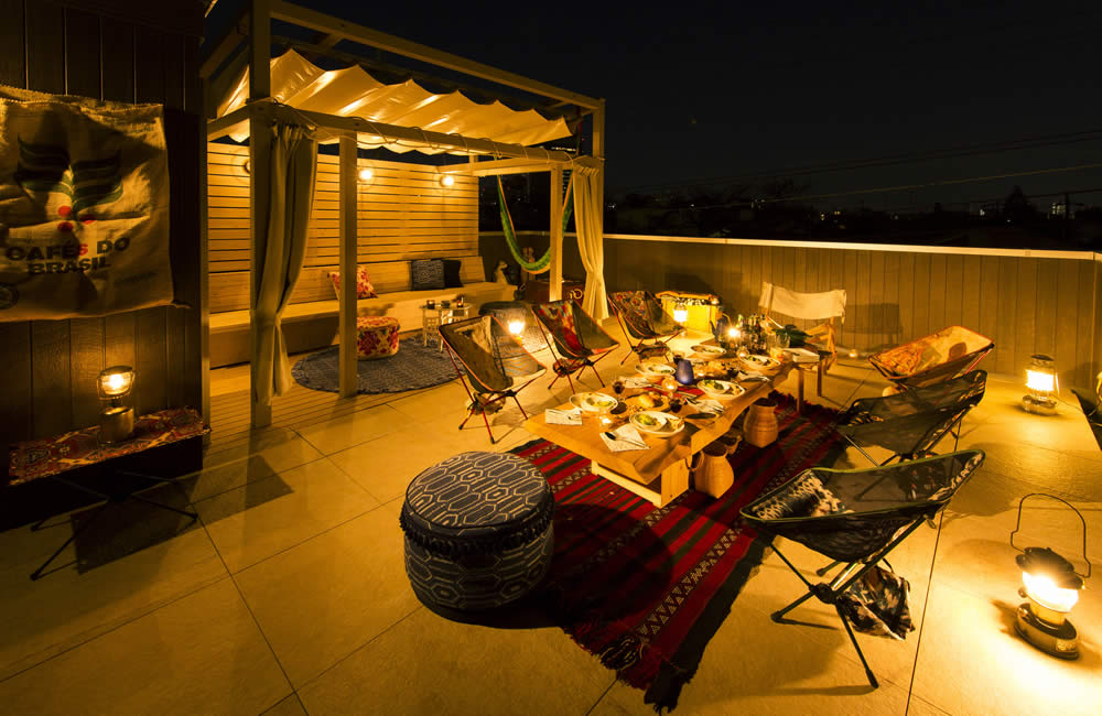 屋上グランピングのできる家体験イベント 完成見学会 オーダーワンホーム